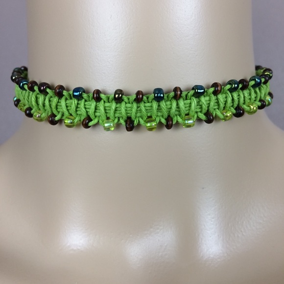 Faerie Magic XL Beaded Hemp Choker - Picture 2 of 4